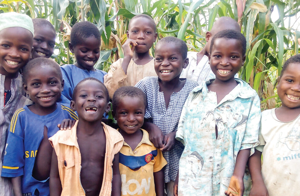 A group of children